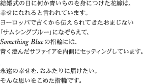 ̓ɉ̂gɂԉł́AKɂȂƌĂ܂B[bpŌÂ`Ă܂Ȃ
uTVOu[vɂȂ炦āASomething Blue̎wւɂ́A񂾃Tt@CAɃZbeBOĂ܂B i̍KAӂɓ͂BȎv߂wւłB